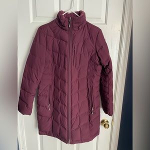 Women’s Puffer, burgundy, small, Lands’ end